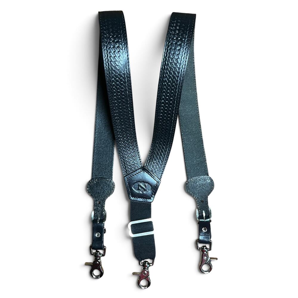 Nocona Mens Gallus Embossed Weave Suspender Braces Swivel Clasps Size Medium